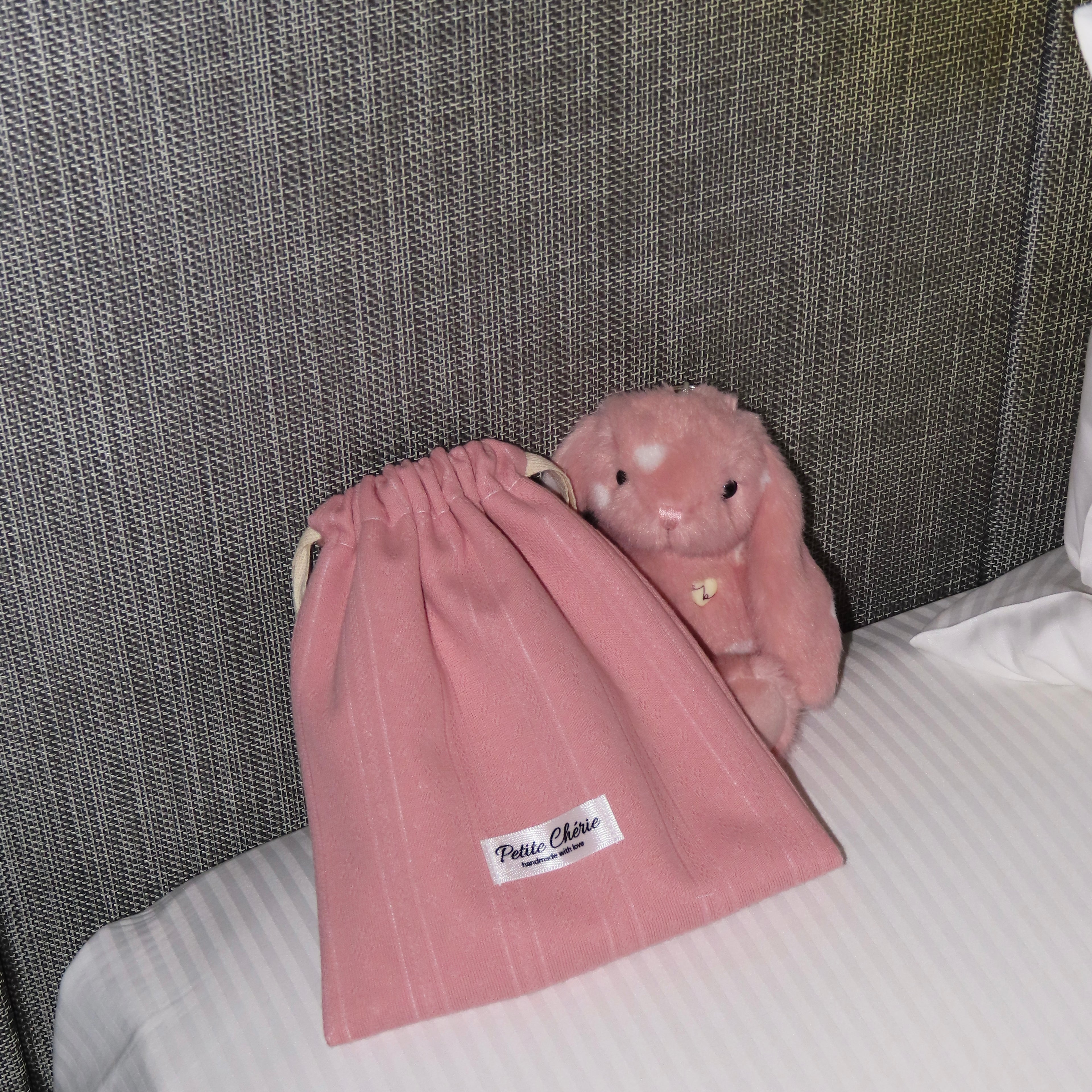 Bare Blush drawstring bag