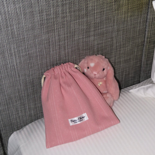 Bare Blush drawstring bag