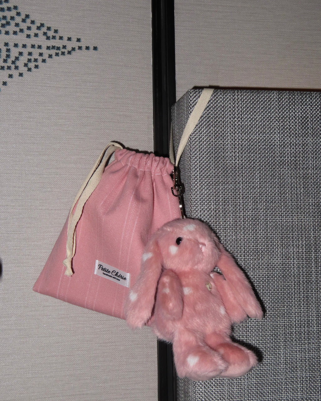 Bare Blush drawstring bag