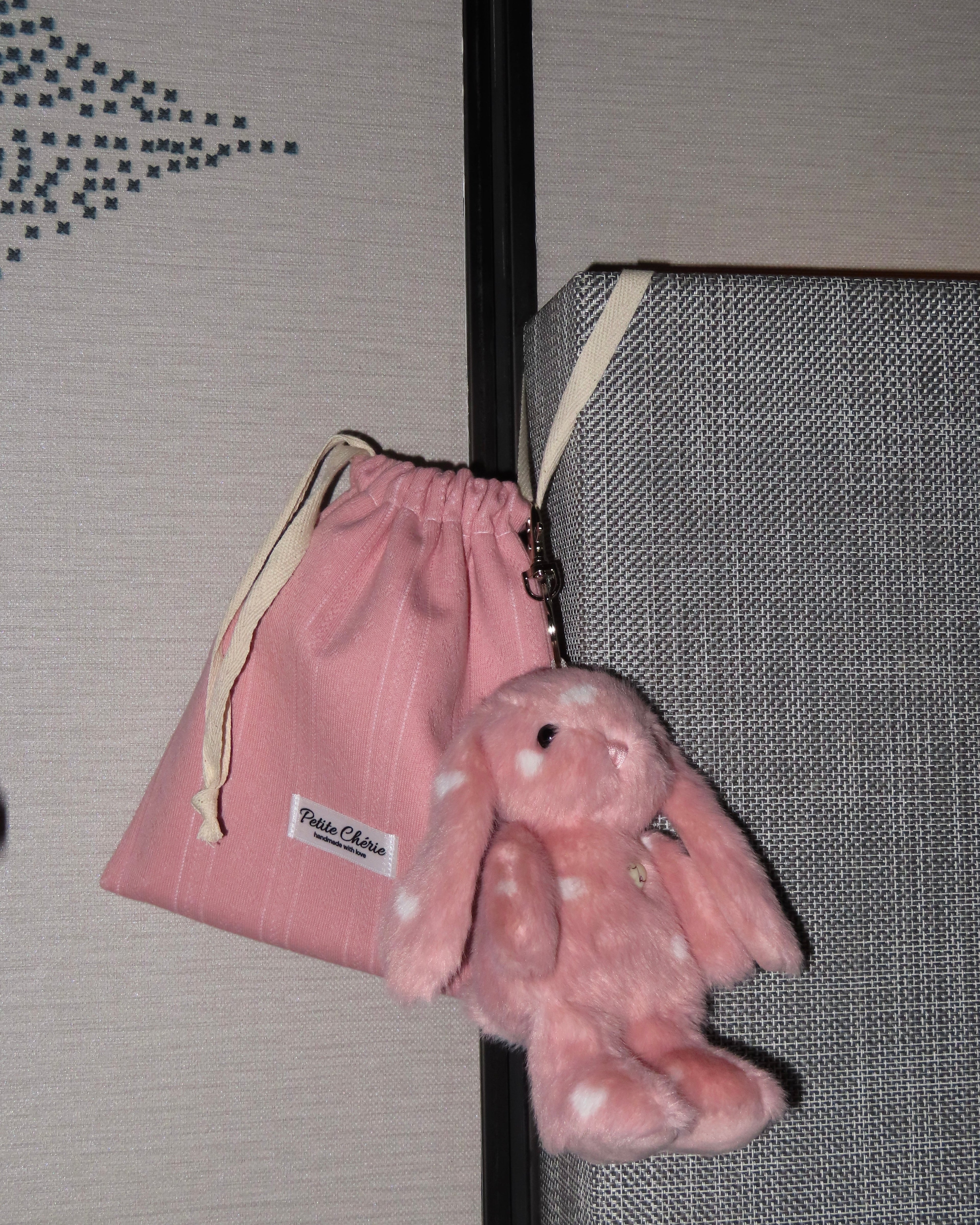 Bare Blush drawstring bag