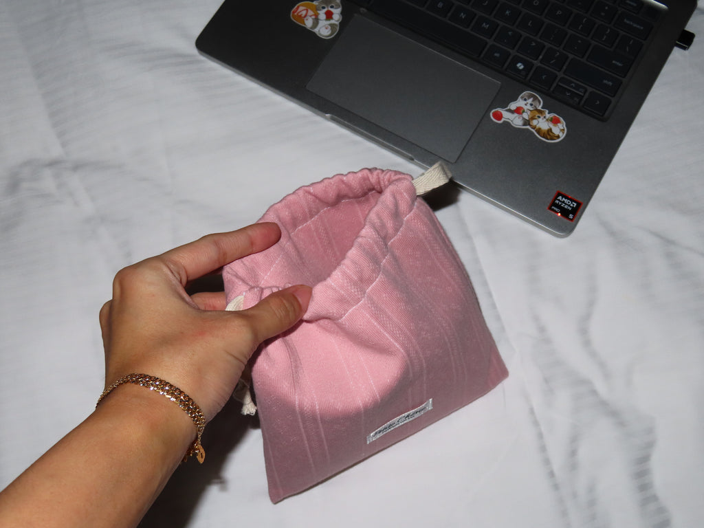Bare Blush drawstring bag