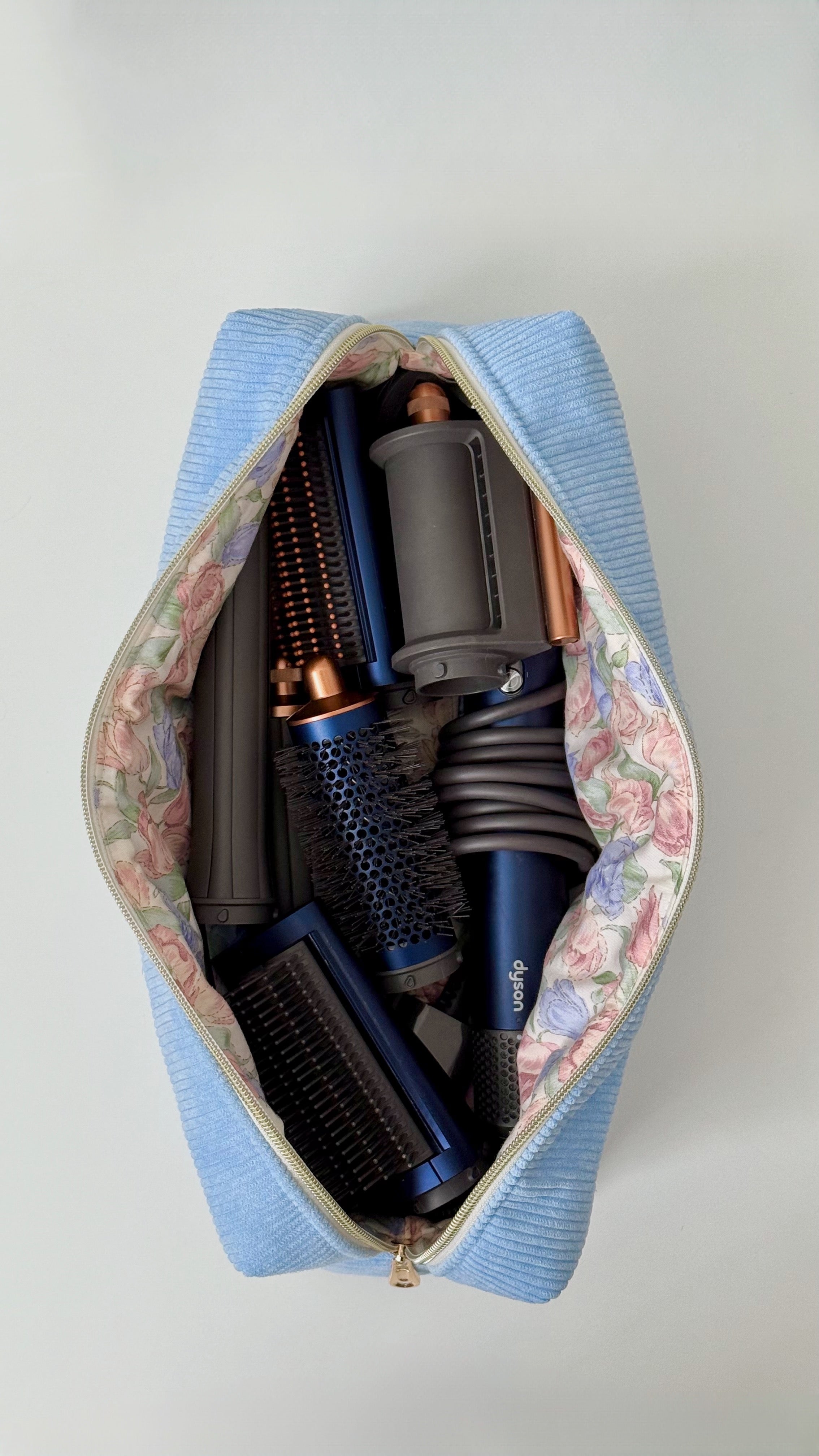 Dyson/Hair tools pouch in Blossom Belle & Fleur Bleu